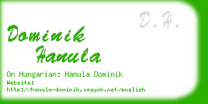 dominik hanula business card